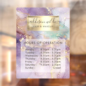 ライラックグリッターウォーターカラー 偽金 ビジネスアワー ウィンドウサイン (シート2)