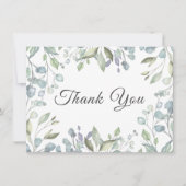 ライラックグリーンウェディング感謝カード サンキューカード (正面)