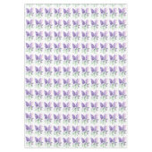 ライラックスパープルフラワーウォータカラー自然パターン テーブルクロス (正面)