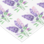 ライラックスパープルフラワーウォータカラー自然パターン テーブルクロス (アングル)