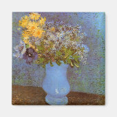 ライラックデイジー&アネモネズヴァンゴッホファインアート マグネット (正面)