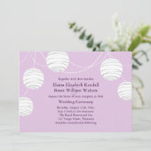 ライラックパーティーランタン ウェディング招待状 招待状 (スタンド正面)