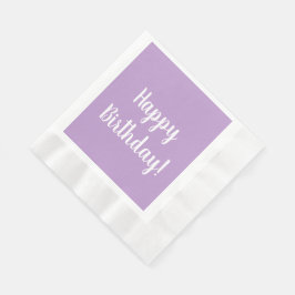 ライラックパープルのお誕生日おめでとう 誕生日パーティー 縁ありランチョンナプキン
