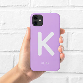 ライラックパープルのモノグラムスマホケース iPhone 11 ケース