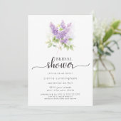 ライラックパープルフラワーブライダルシャワー 招待状 (スタンド正面)