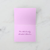 ライラックパープル ありがとう - ブライダルシャワー サンキューカード (内部)