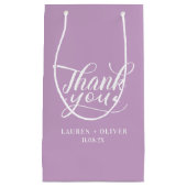 ライラックパープル | ミニマルウェディング御礼 スモールペーパーバッグ (正面)