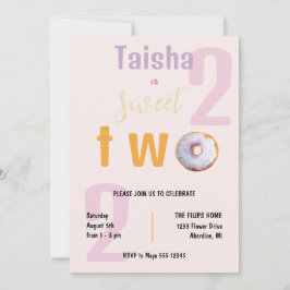 ライラックピンクのスパンコル ドーナツ 水彩イラスト