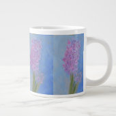 ライラックピンクのヒヤシンスの花 ジャンボコーヒーマグカップ (右)