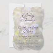 ライラックベイビーシャワーの招待状 案内状 (正面)