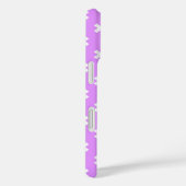 ライラック地に白のクロスステッチ Case-Mate iPhoneケース (裏面 / 右)