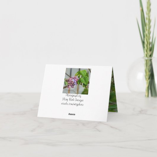 ライラック春 カード (裏面)