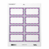 ライラック柄のアルジー柄ニットラベル 2"x3.75" ラベル (フルシート)