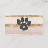 ライラック水彩ストローク ペットシッター グルーミング 爪 名刺 (裏面)