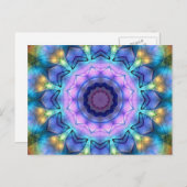 ライラック色のステンドグラス窓 ポストカード (正面/裏面)