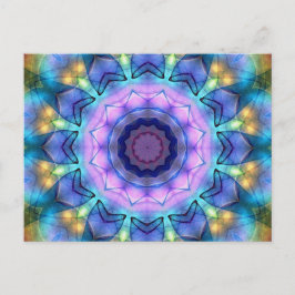 ライラック色のステンドグラス窓 ポストカード