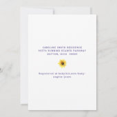 ライラック＆ひまわり 花のベビーシャワー 招待状 (裏面)