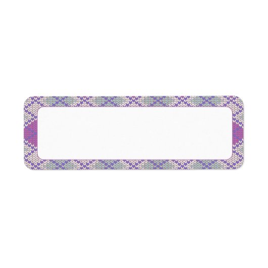 ライラック アーガイル ニット 0.75"x2.25" ラベル (正面)