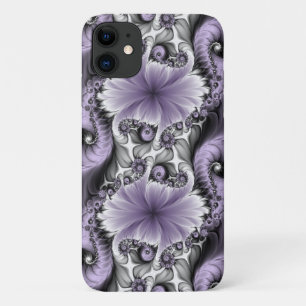 ライラック イリュージョン アブストラクト フラワーフラクタルアート ファンタジー iPhone 11 ケース