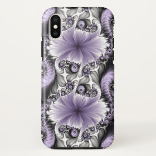 ライラック イリュージョン アブストラクト フラワー フラクタル アート ファンタジー iPhone X ケース
