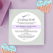 ライラック ウォーターカラー ロゴ ホーム ベーカリー フード ライセンス ラウンドシール