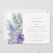 ライラック サボテン ユーカリ ボタニカル バンチ ウェディング 招待状 (正面)