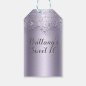 ライラック シマー フラッター バタフライ スウィート16 パーティー ギフトタグ (裏面)