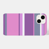 ライラック ストライプ Case-Mate iPhoneケース (裏面 (横))