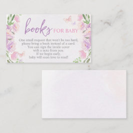 ライラック バタフライ ベイビー シャワー 本を 持ってきて カード