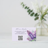 ライラック パープル 水彩 花 結婚式 エンクロージャーカード (スタンド正面)