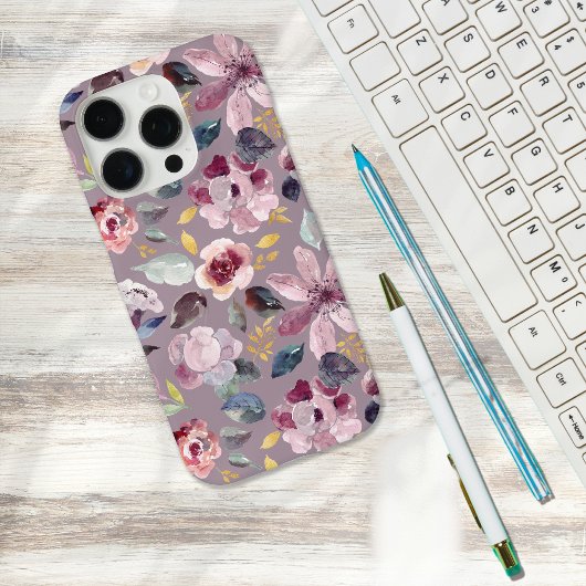 ライラック フローラル柄 Case-Mate iPhoneケース