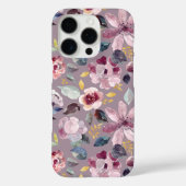 ライラック フローラル柄 Case-Mate iPhoneケース (裏面)