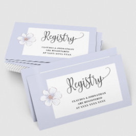 ライラック フローラル レジストリー ブライダル シャワー エンクロージャーカード