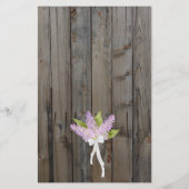 ライラック&ライトオンウッドBUDGET結婚式招待状 (裏面)