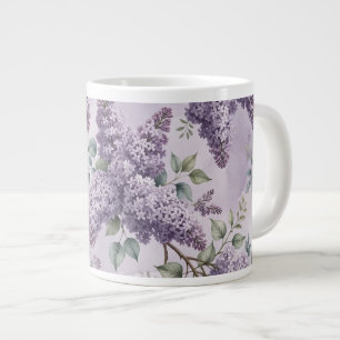 ライラック ライラックの花 サージブルー ダスティラベンダー ジャンボコーヒーマグカップ