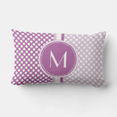 ライラック |ラベンダー水玉模様モノグラム ランバークッション (裏面)