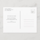 ライラック ラベンダー ゴールド ジオメトリック 延期します 案内ポストカード (裏面)