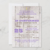 ライラック ルスティック コンファメーション ホワイトウォッシュ 招待状 (正面)