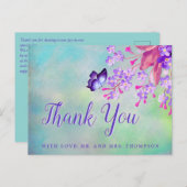 ライラック ワスレナグサの花 ありがとう ポストカード (正面/裏面)