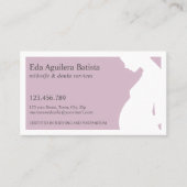 ライラック |助産師Doula妊婦シルエット 名刺 (正面)