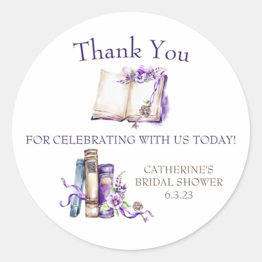 ライラック 新たな章の始まり シャワーフェイバー ギフト ラウンドシール (正面)