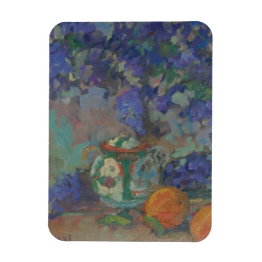 ライラック、柿、砂糖ボウル マグネット (縦)