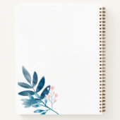 ライラック 水彩 花 モノグラム ノートブック (裏面)