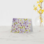 ライラック 花柄 折りたたみ グリーティングカード (黄色い花)