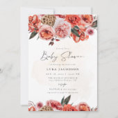 ライラボヘミアンガール秋フローラベビーシャワー 招待状 (正面)