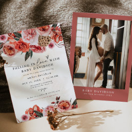 ライラボヘミアン秋フローラベビーシャワー 招待状