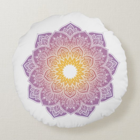 ライラマンダラ付き瞑想枕 ラウンドクッション (裏面)