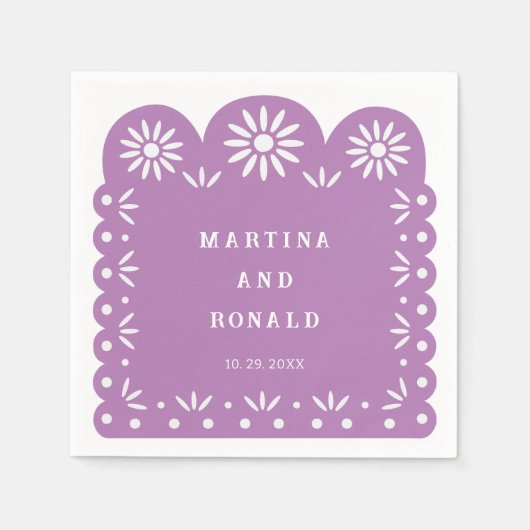 ライラメキシカンパペルピカド スタンダードカクテルナプキン (正面)