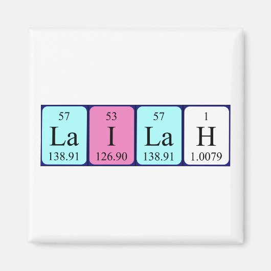 ライラ周期表名磁石 マグネット (正面)
