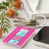 ライラ期別テーブル名キーリング キーホルダー (正面右)